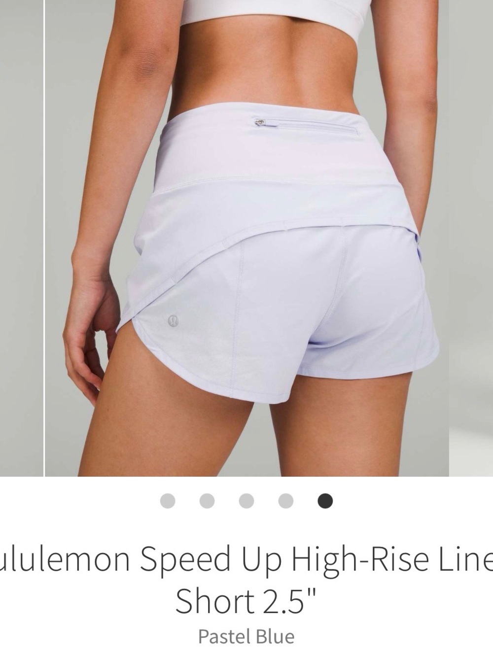 lululemon Pastel Blue Speed Up High-Rise Skort